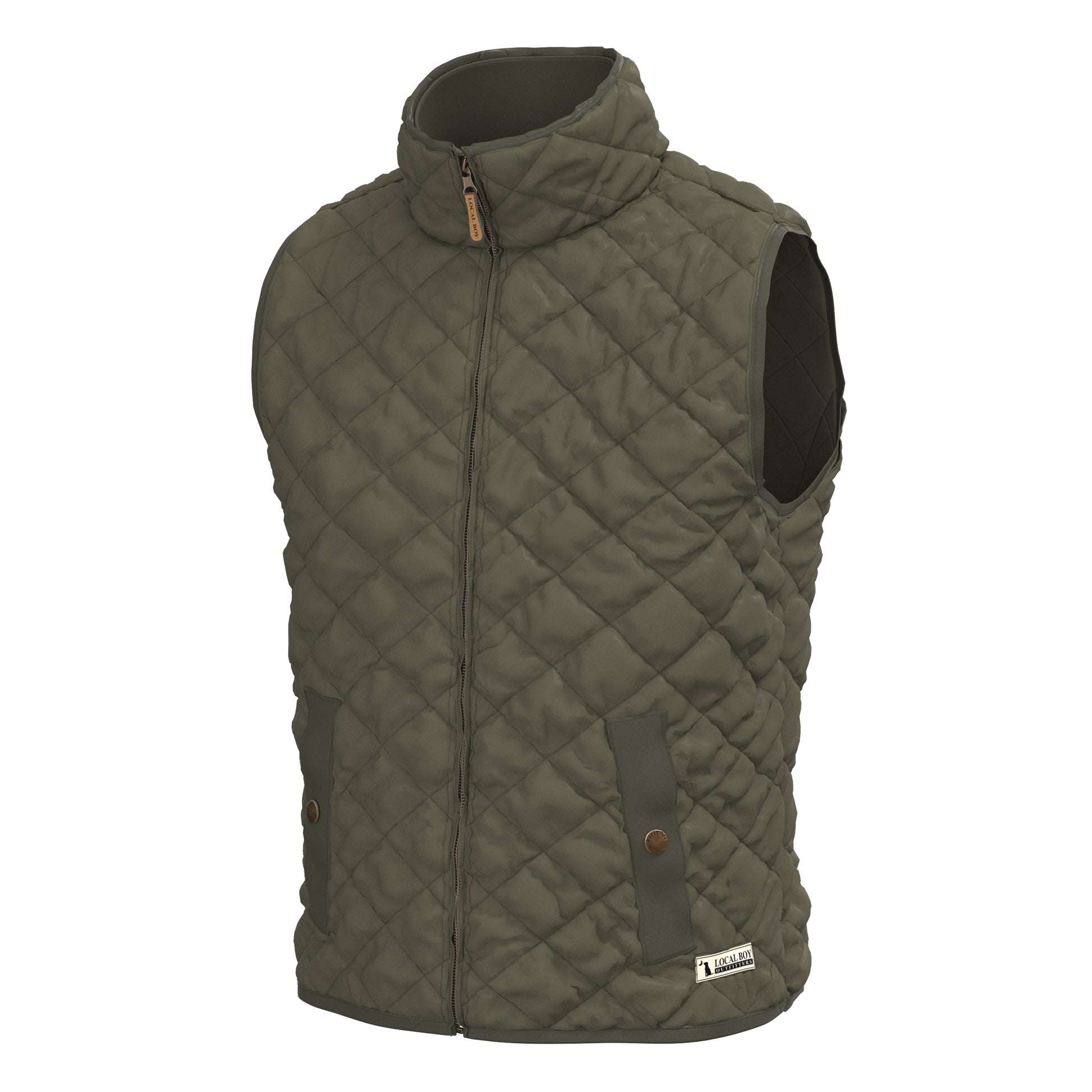 Local Boy Diamond Quilted Vest Cedar Local Boy Outfitters