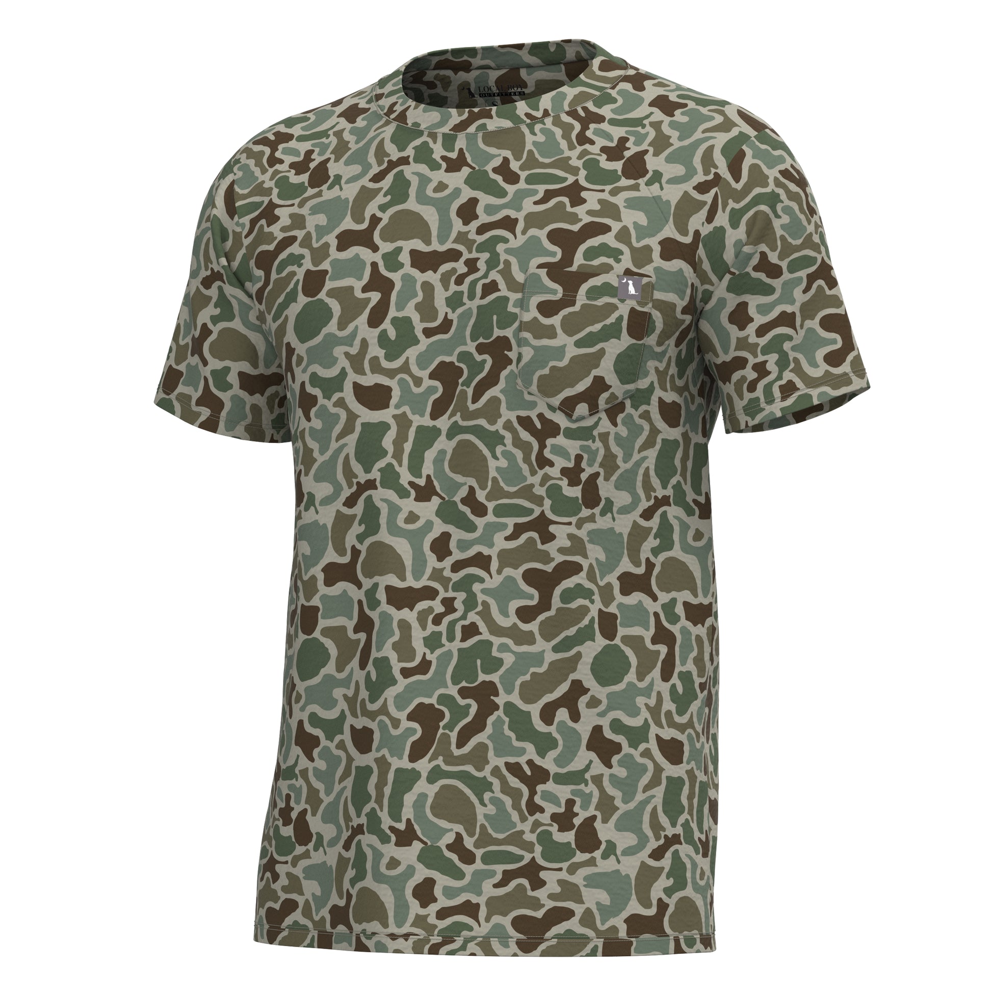 Local Boy S/S Heather Blend Crew Localflage Forest Local Boy Outfitters