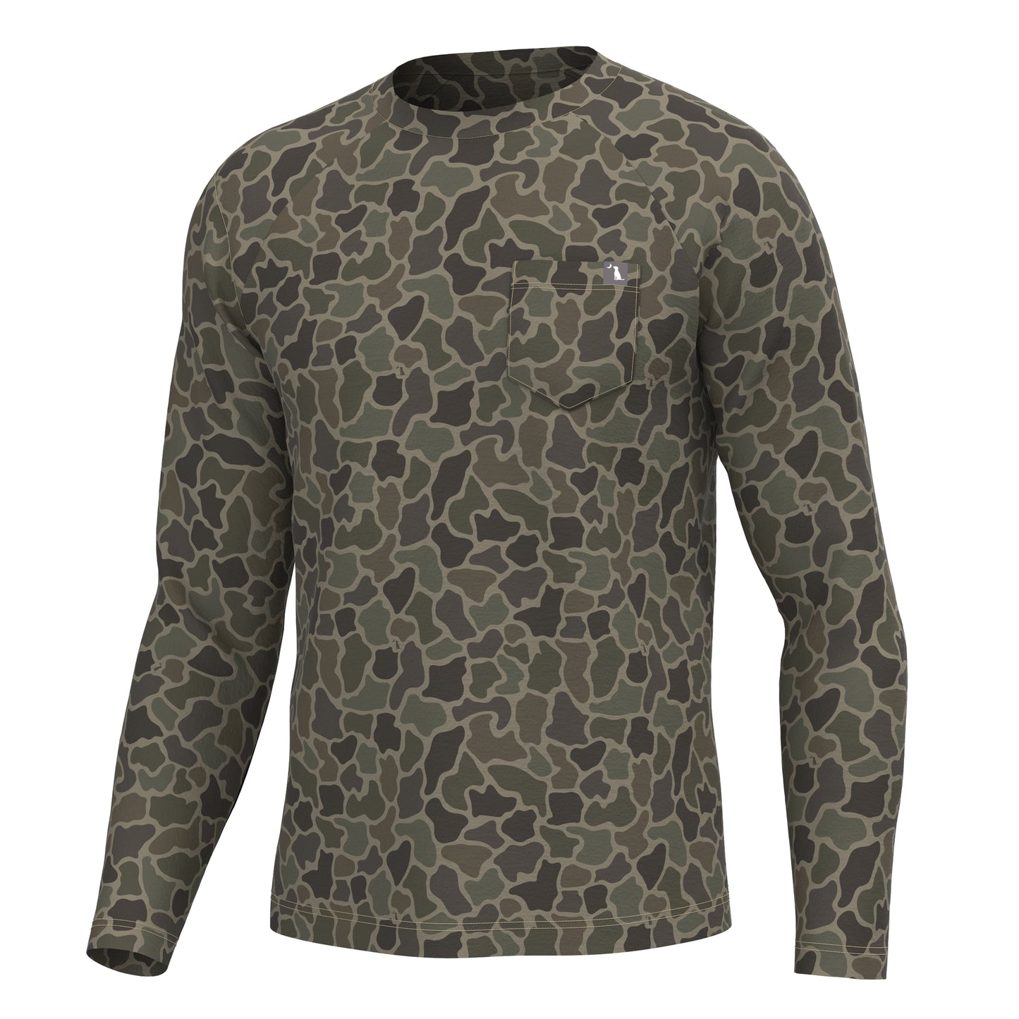 Local Boy L/S Heather Blend Crew Brush Camo Local Boy Outfitters