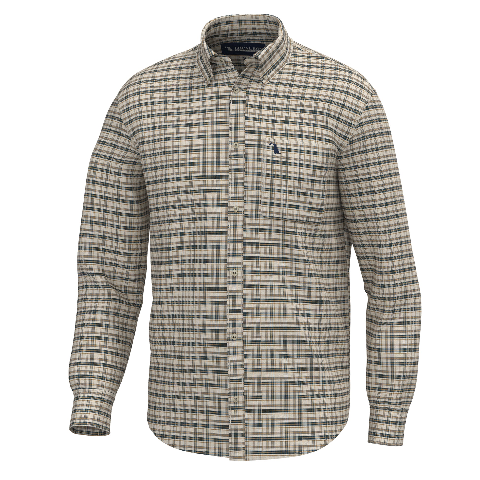 Local Boy Youth Scott Dress Shirt Sand / Rust / Navy Local Boy Outfitters