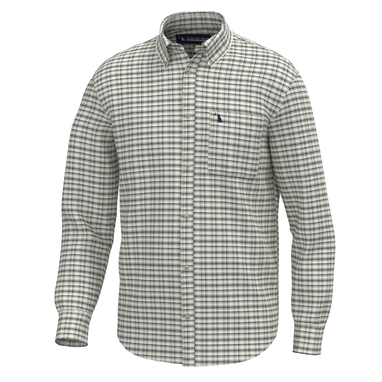 Local Boy McNally Dress Shirt Cream, Brown, Navy Local Boy Outfitters