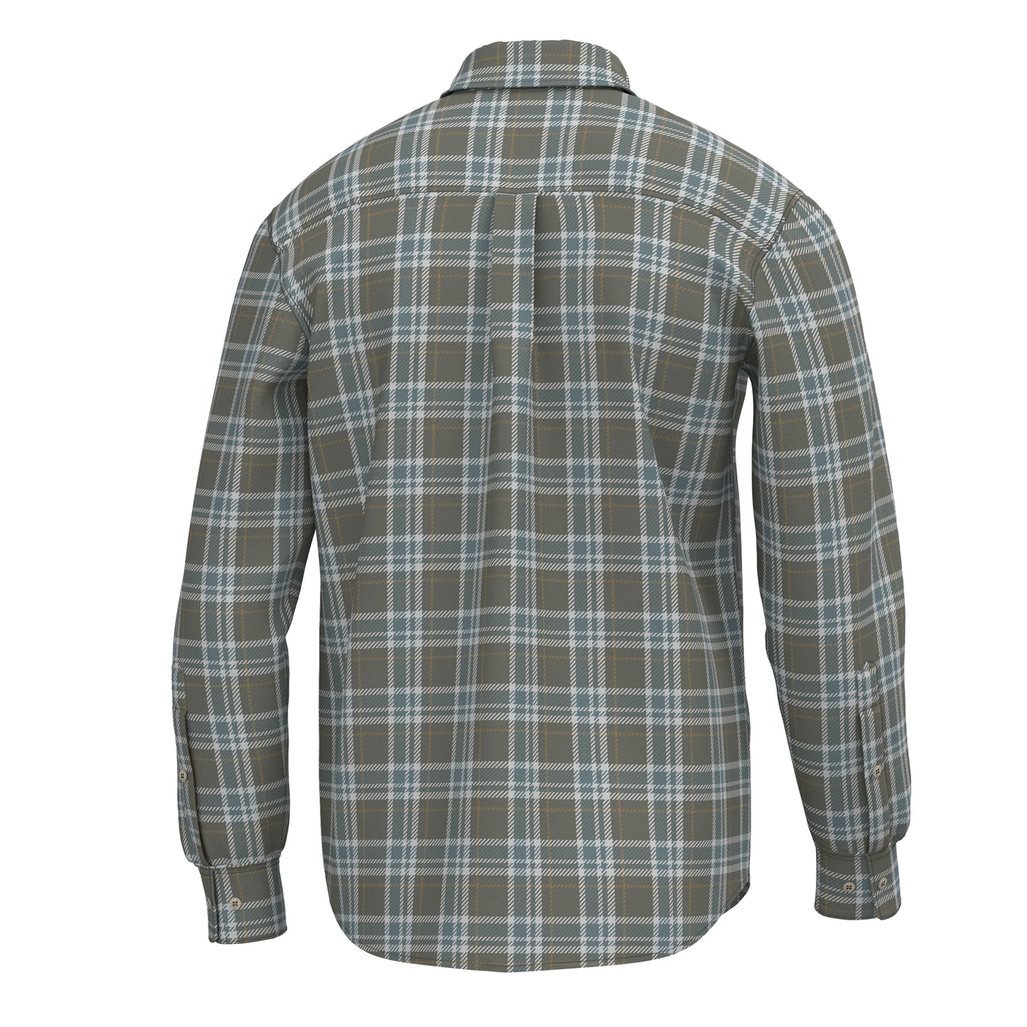 Local Boy Powers Stretch Flannel Moss Gray, Smokey Teal, Silver Local Boy Outfitters