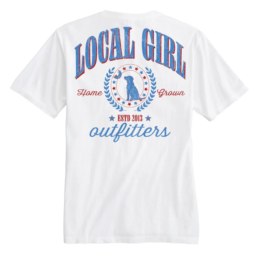 Local Girl Vintage USA SS Tee White Local Girl Outfitters