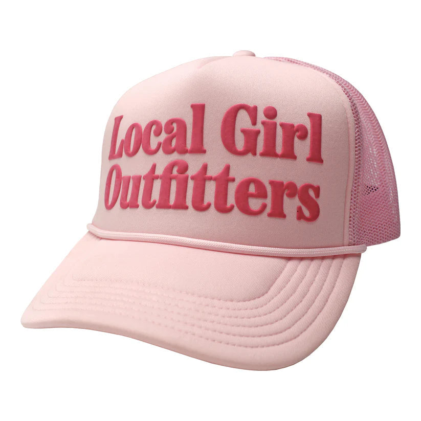 Local Girl Trucker Hat Etna Foam Baby Pink Local Girl Outfitters