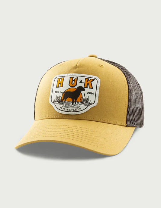 Huk Lab Patch Trucker Hat Sand Piper