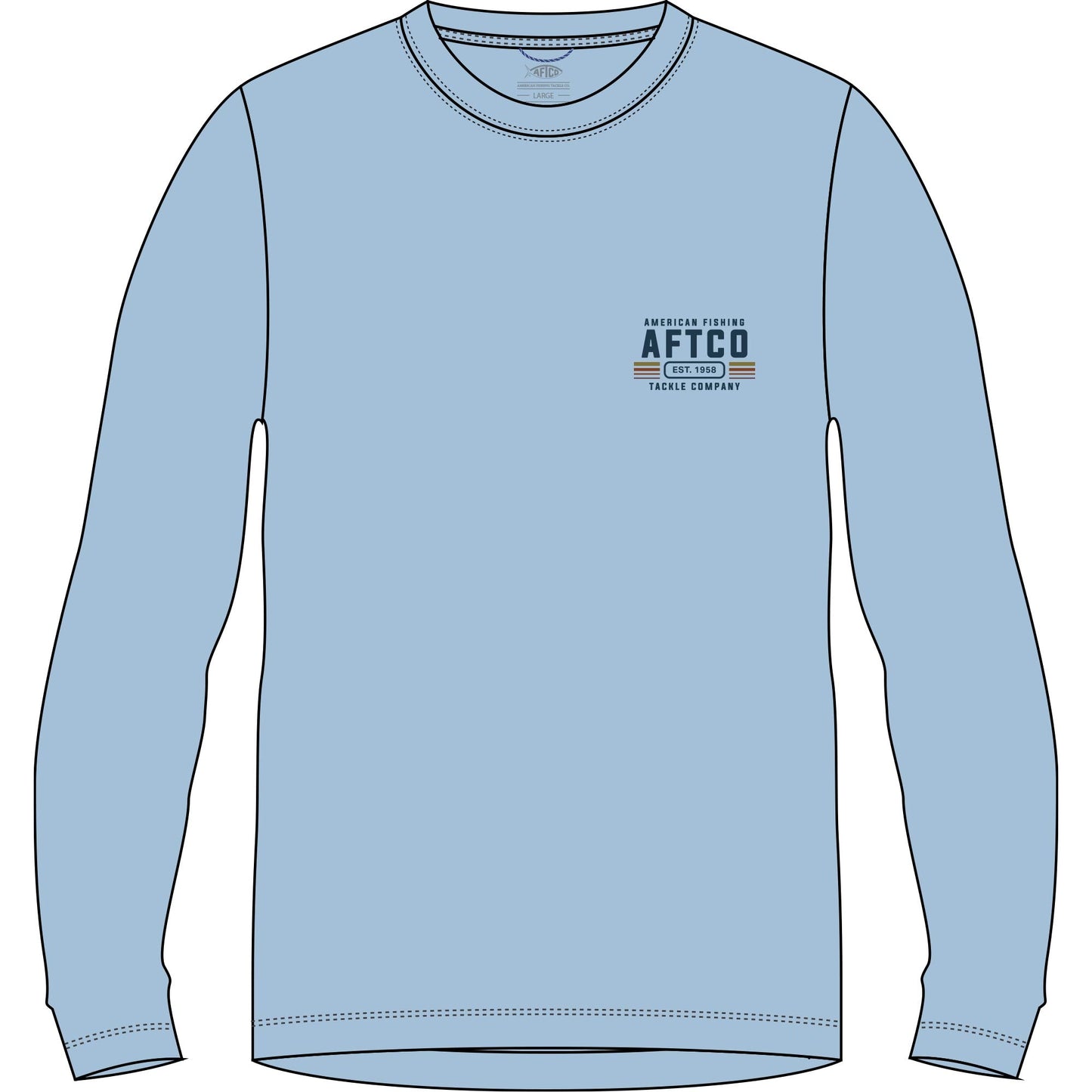 Aftco License Plate UVX LS Airy Blue Heather Aftco