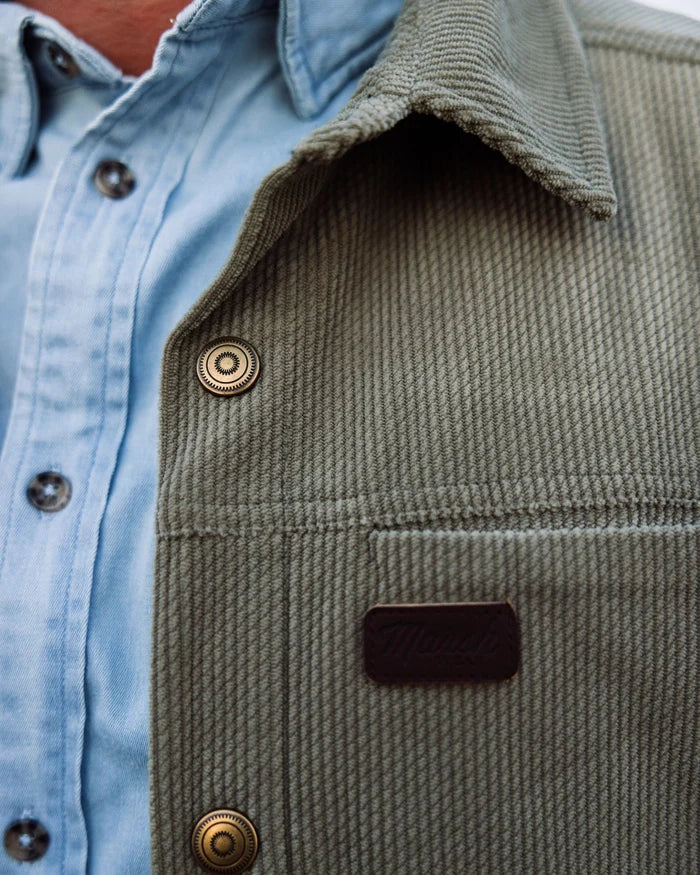 Marsh Wear Delano Cord Shacket Sage Brush Marsh Wear
