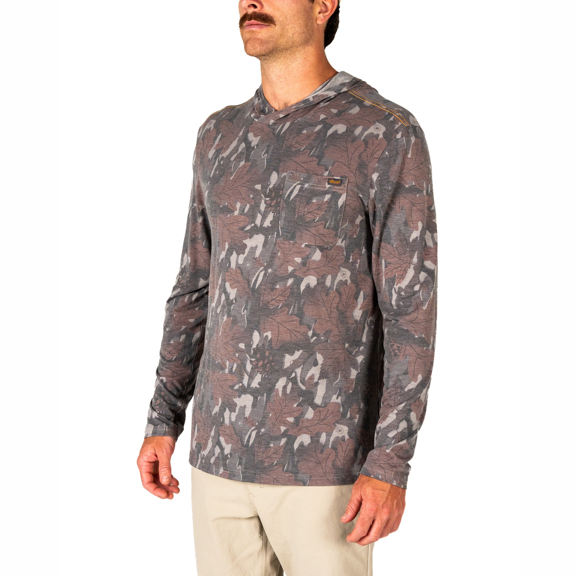 Marsh Wear Buxton Hagood Hood Shirt Lowland Canopy Camo Marsh Wear