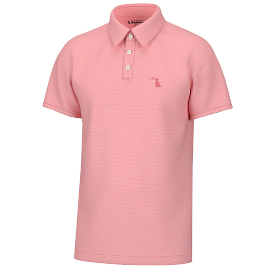 Local Boy Palms Polos Salmon/Coral