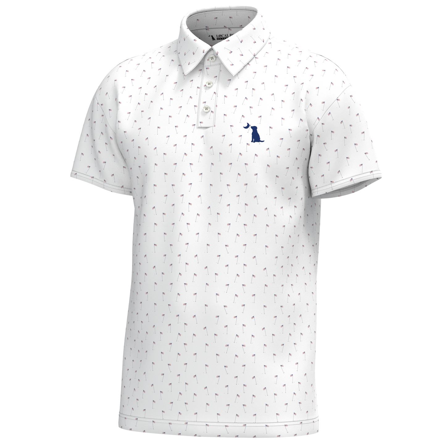 Local Boy Dirty Myrtle Polo USA 19th Polo Red White blue Local Boy Outfitters