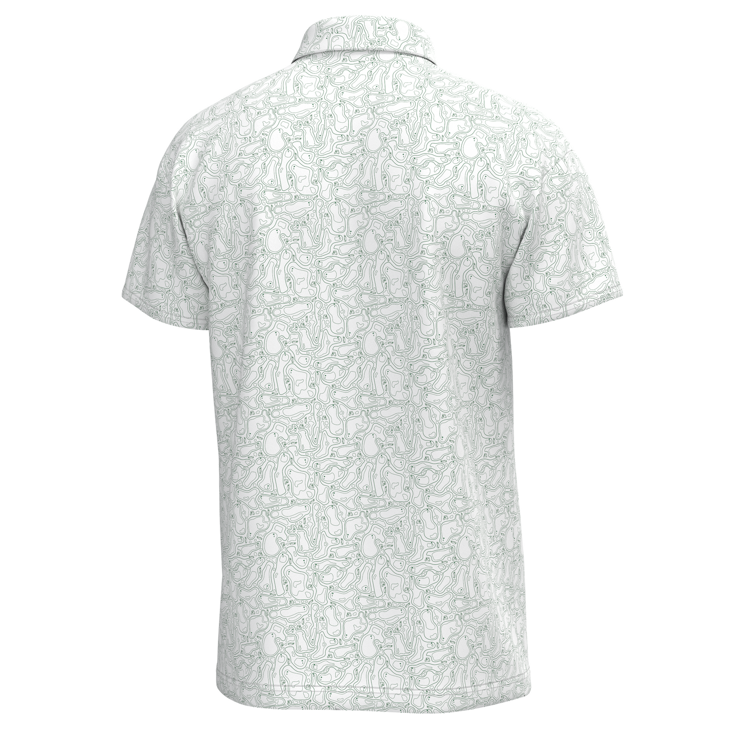 Local Boy Dirty Myrtle Polo Par 3 White and Green Local Boy Outfitters