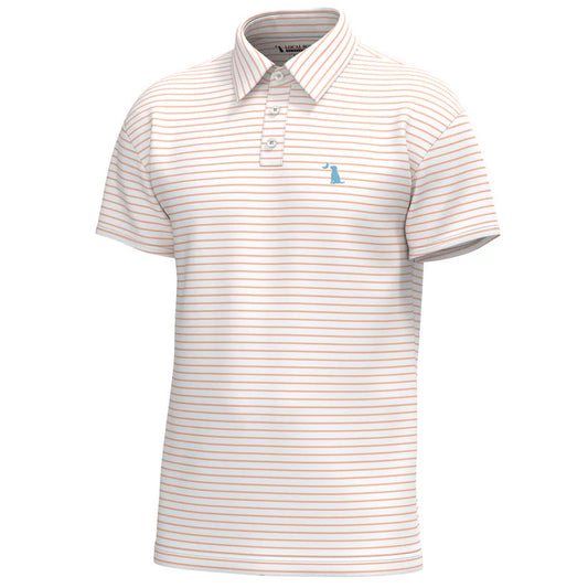 Local Boy Edisto Polo Peach White Local Boy Outfitters