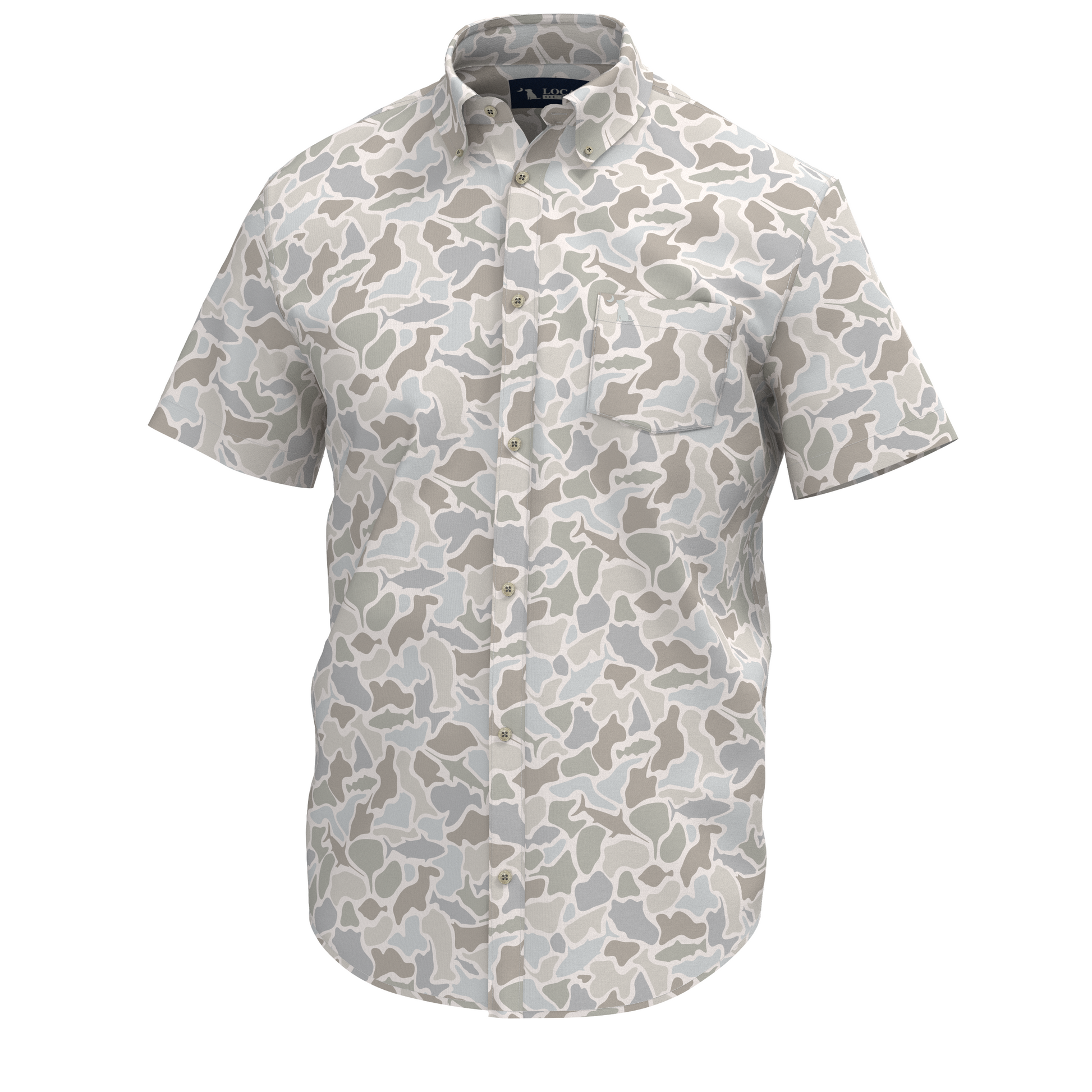 Local Boy Lowcountry Button Down Saltwater Camo Local Boy Outfitters