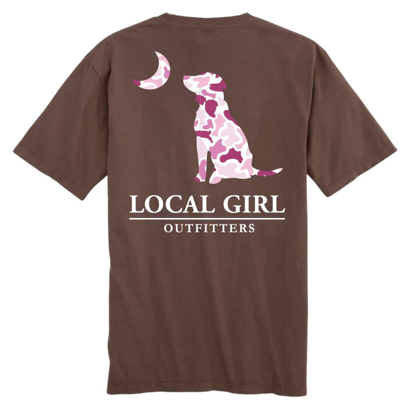 Local Girl Youth Pink LCF Dog and Moon SS Tee Espresso Local Girl Outfitters