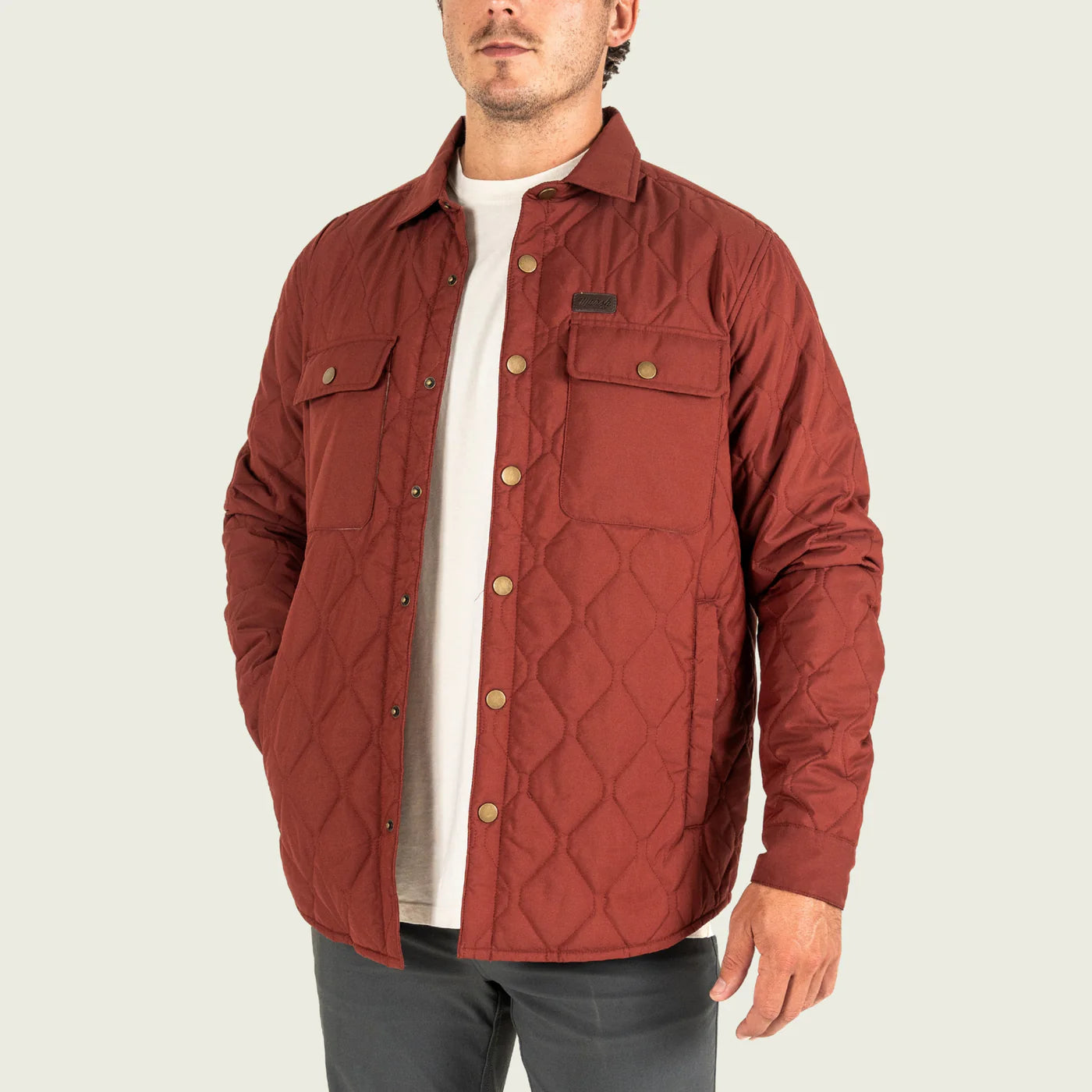 Marsh Wear Saluda Puff Shacket Burnt Henna