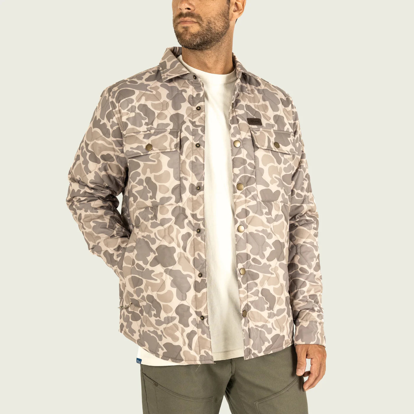 Marsh Wear Saluda Puff Shacket Khaki Mallard Camo