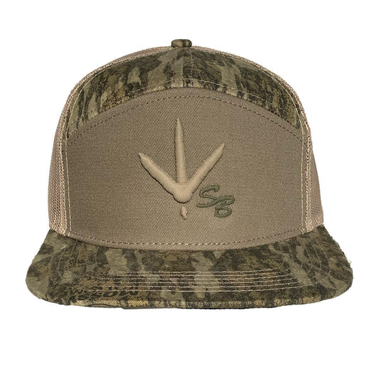 Speckle Bellies Turkey Track SB 7 Panel Hat Bottomland Speckle Bellies