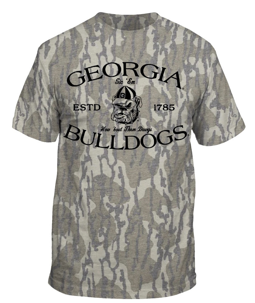 Georgia Bulldogs UGA Over Under Camo Shirt New World Graphics
