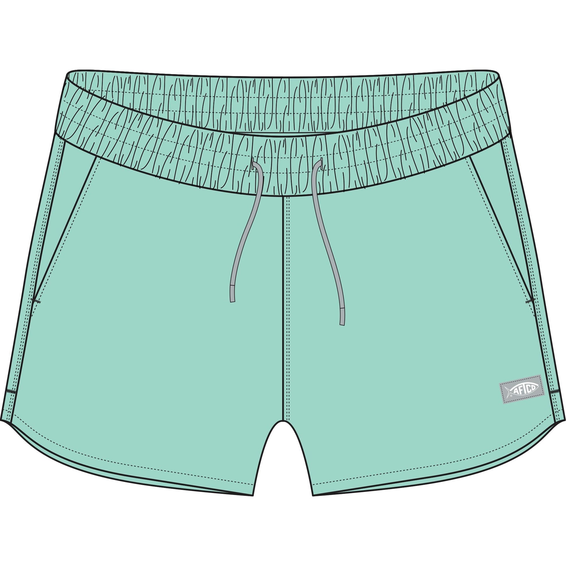 Aftco Womens Stike Shorts 3.5" Beach Glass Aftco