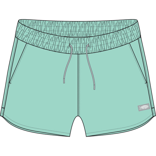 Aftco Womens Stike Shorts 3.5" Beach Glass Aftco