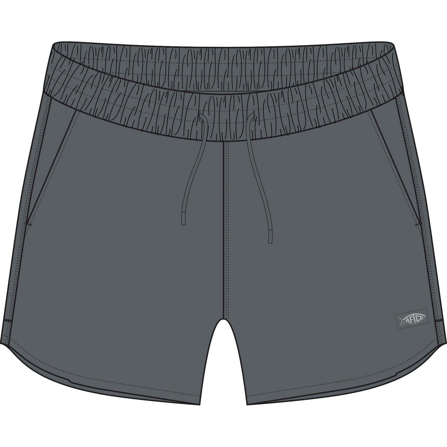 Aftco Womens Stike Shorts 3.5" Charcoal Aftco