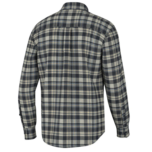Local Boy Zeiglar Stretch Flannel Navy Blue Tan