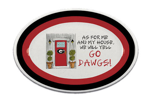 Magnolia Lane Georgia Bulldogs As For Me Large Oval Platter Magnolia Lane