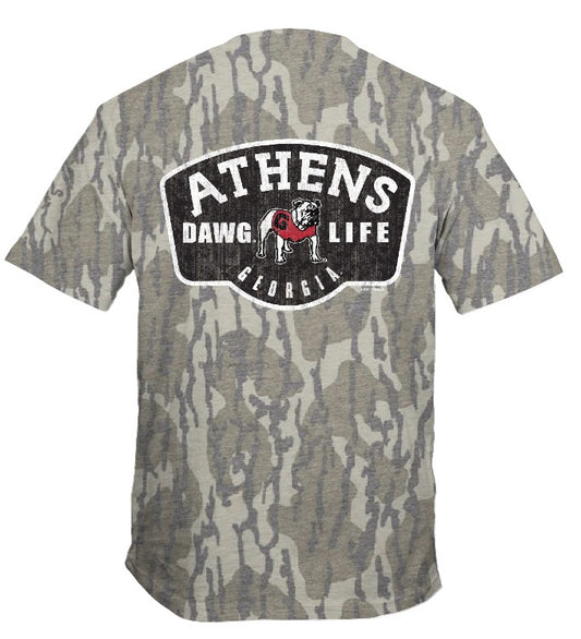Georgia Bulldogs UGA Bottom Land Camo Athens Shirt New World Graphics