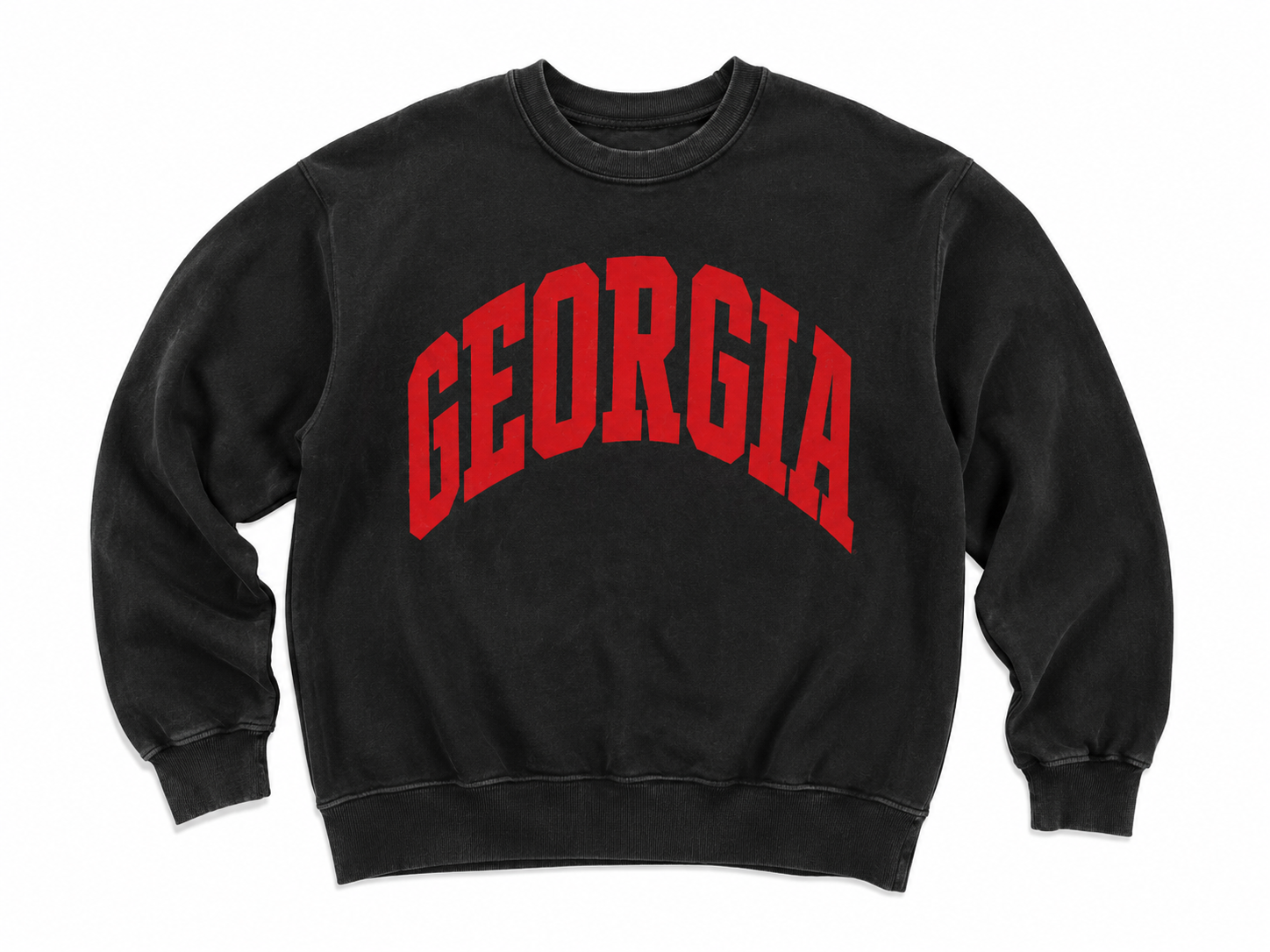 Pressbox Georgia Bulldogs Midland Arch Sweater Crop Pressbox