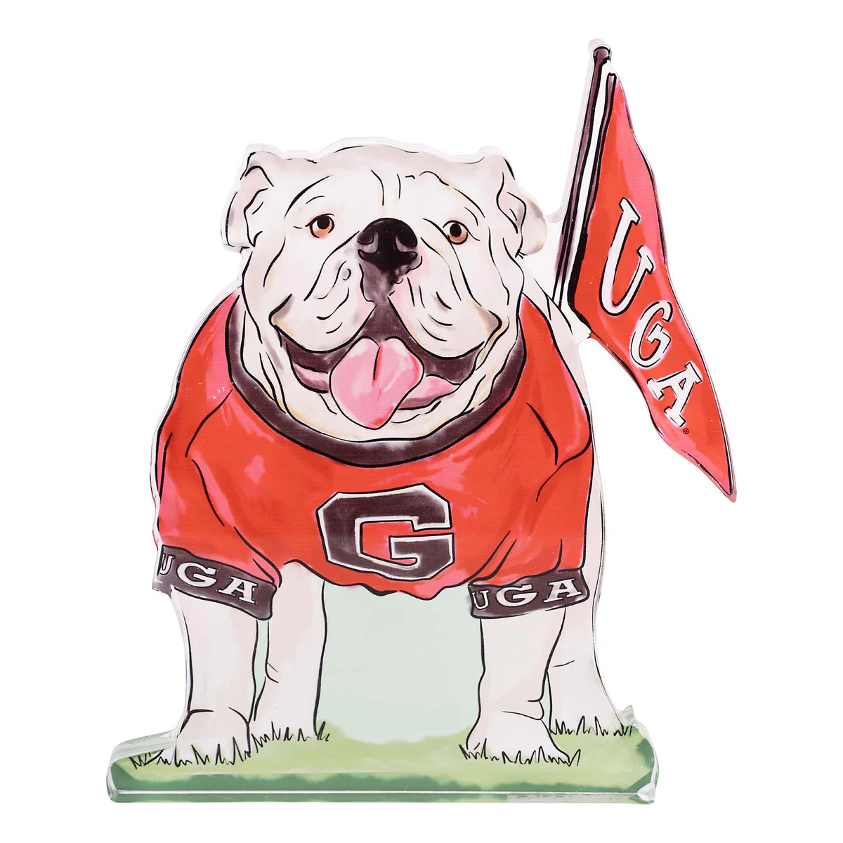 Georgia Bulldogs Uga Acrylic Block flag
