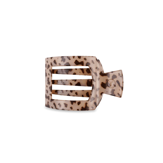 Teleties Blonde Tortoise Small Flat Square Hair Clip