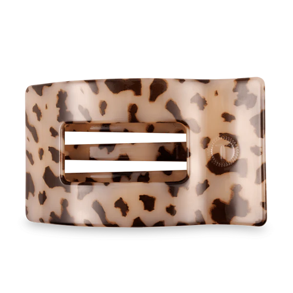 Teleties Blonde Tortoise Large Flat Rectangle Hair Clip Teleties