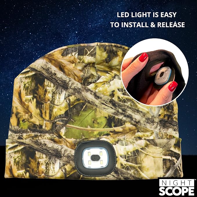 Night Scope Rechargeable LED Beanie Camo Night Scope