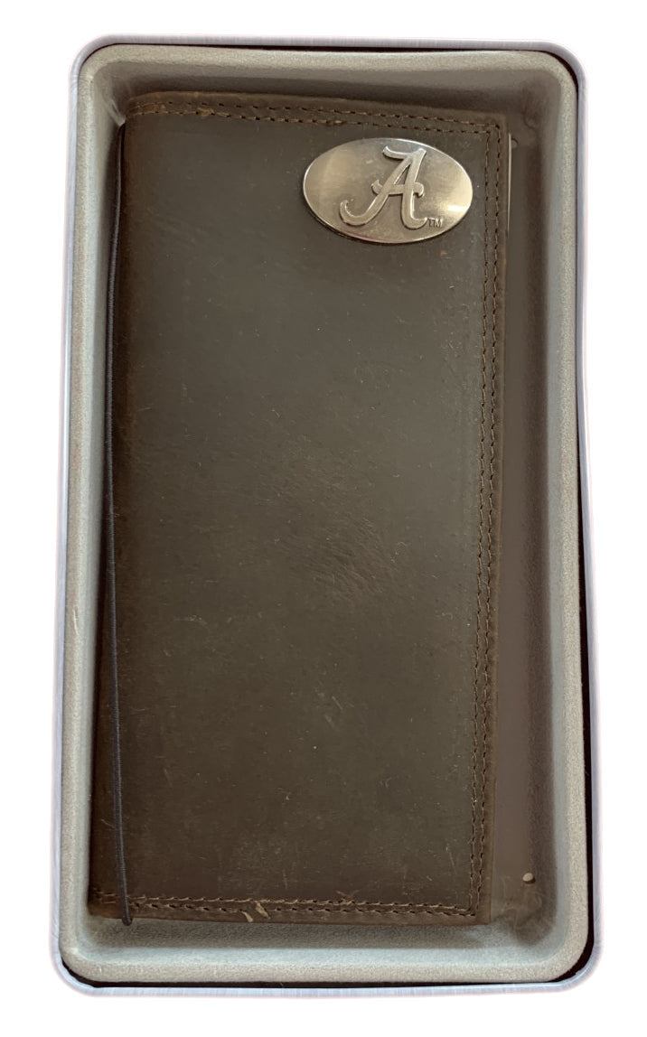 Zep-Pro Alabama Crimson Tide Leather Checkbook Wallet Zep-Pro