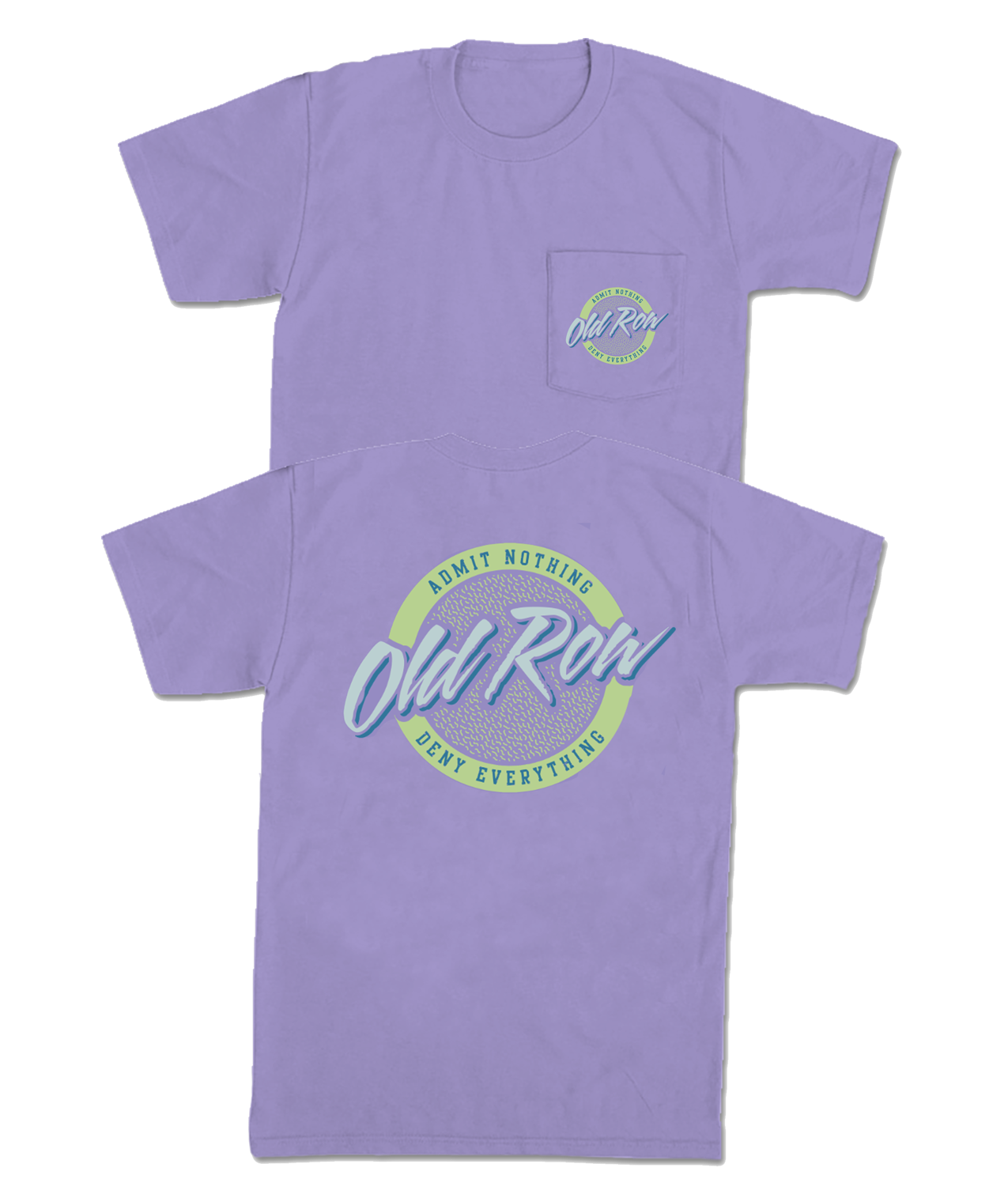 Old Row Circle Logo Pocket Tee Violet Old Row