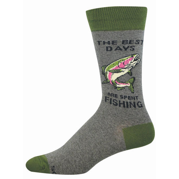 Sock Smith Days Spent Fishing Cotton Crew Socks Sock Smith