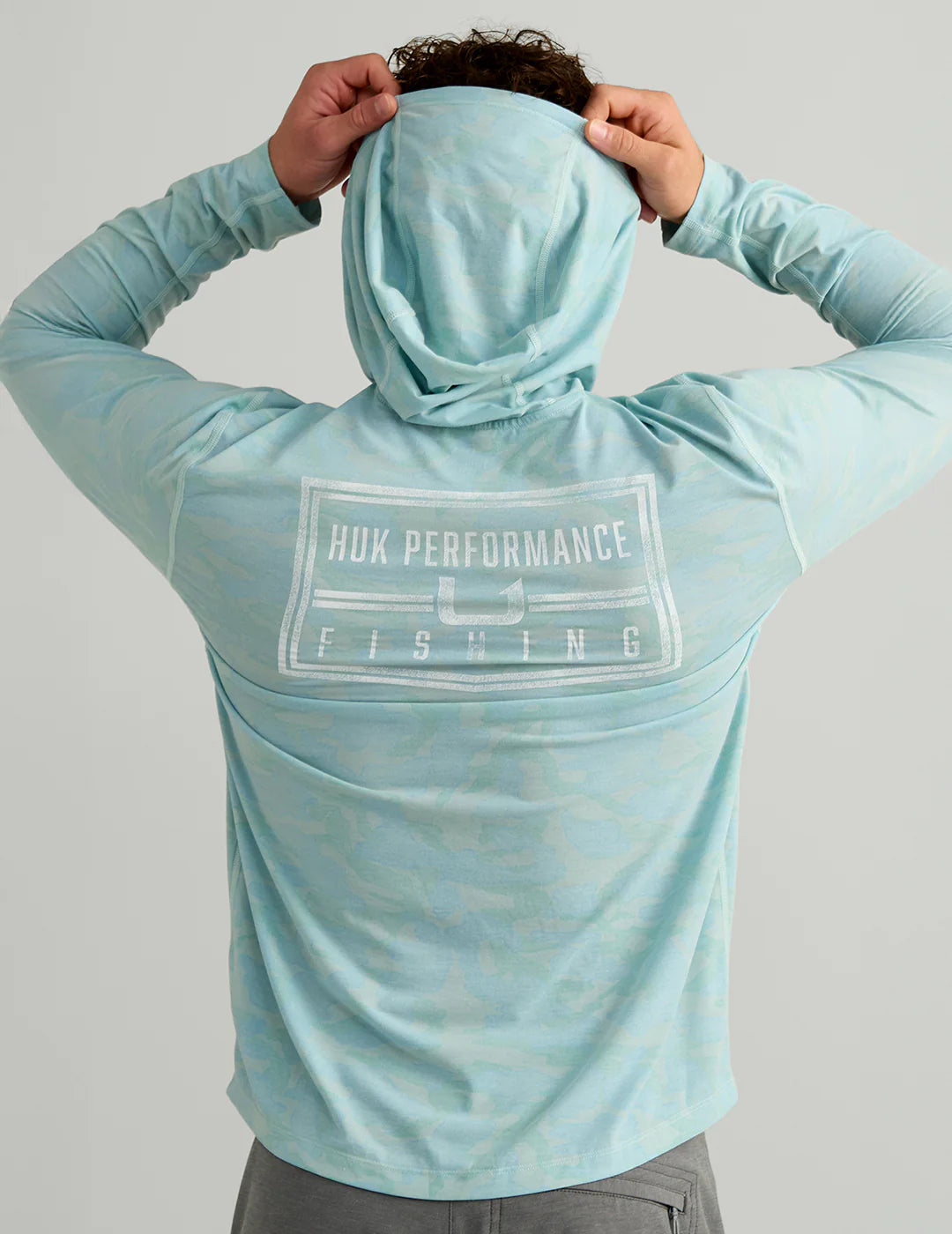 Huk Drift Printed Hoodie Heron Blue Huk