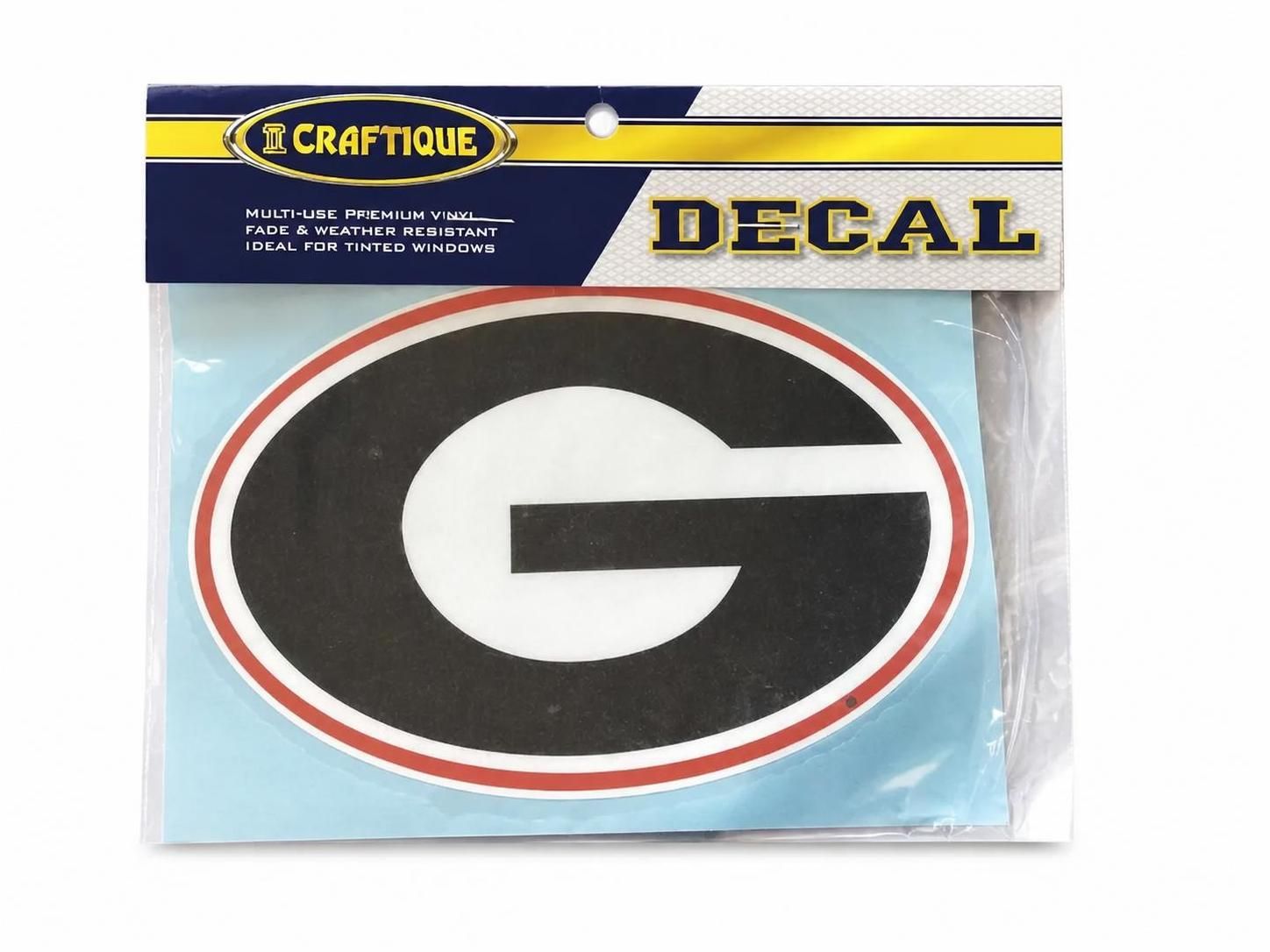 Craftique Georgia Bulldogs Oval G Decal 6" Craftique