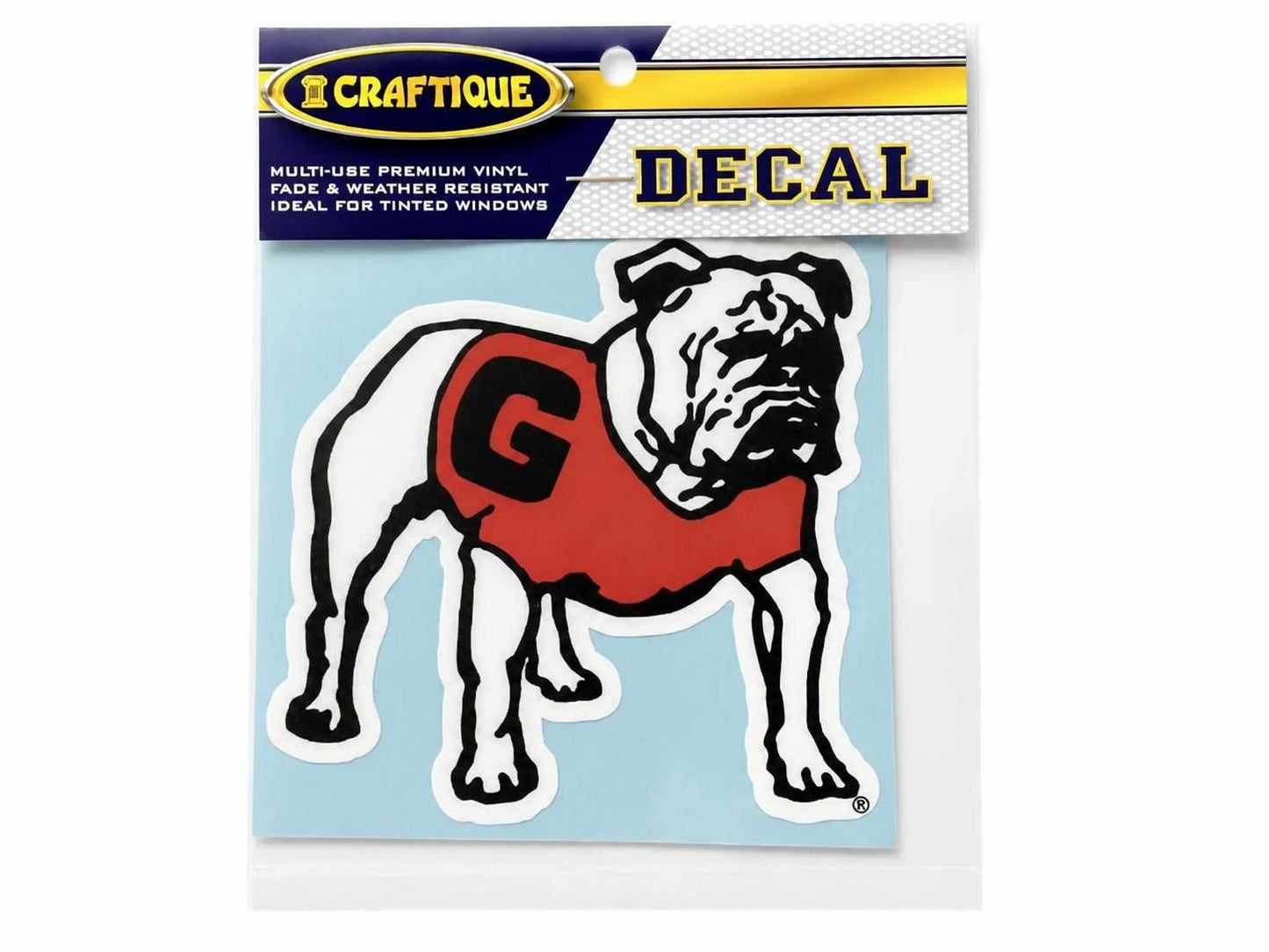 Craftique Georgia Bulldogs Standing Bulldog Decal 4" Craftique