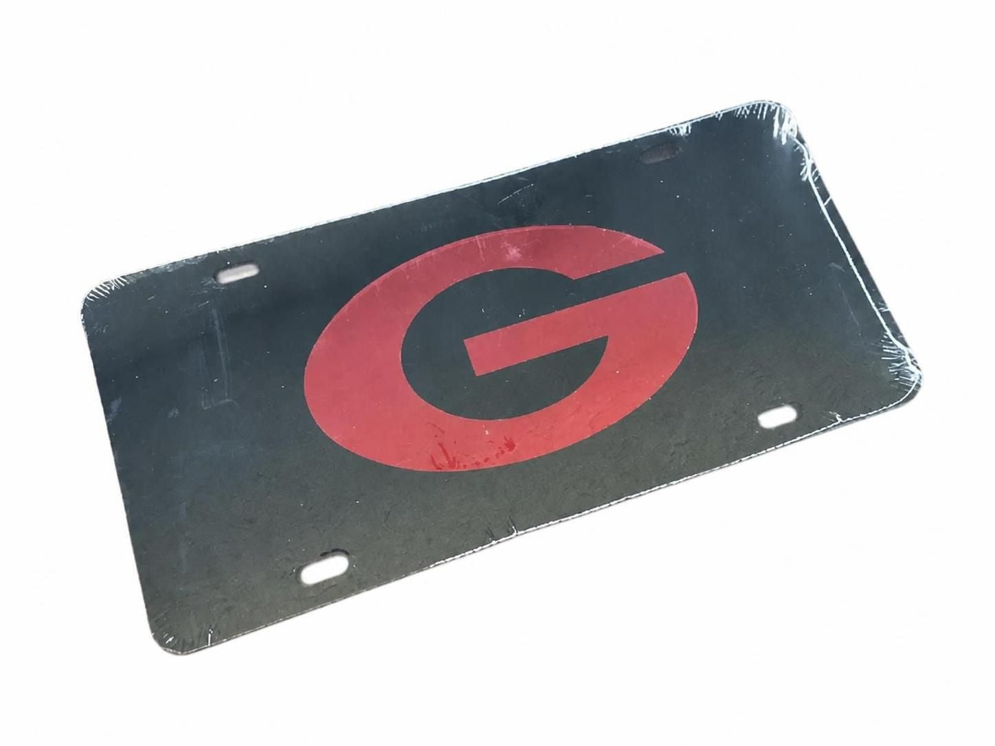 Craftique Georgia Bulldogs Laser Black with Red G Car Tag Craftique