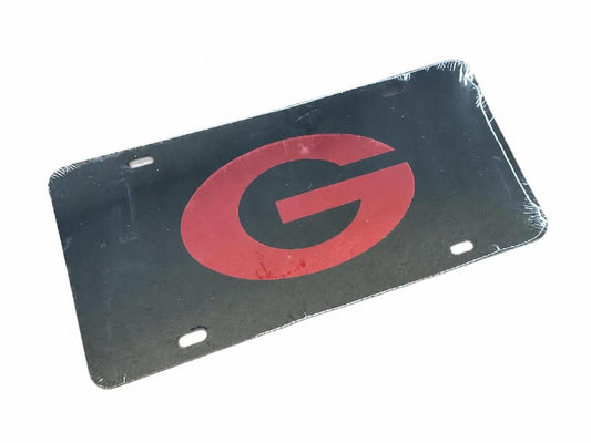 Craftique Georgia Bulldogs Laser Black with Red G Car Tag Craftique