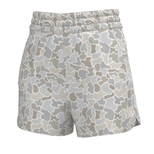 Local Girl High Waisted Volley Shorts Forest Camo Saltwater