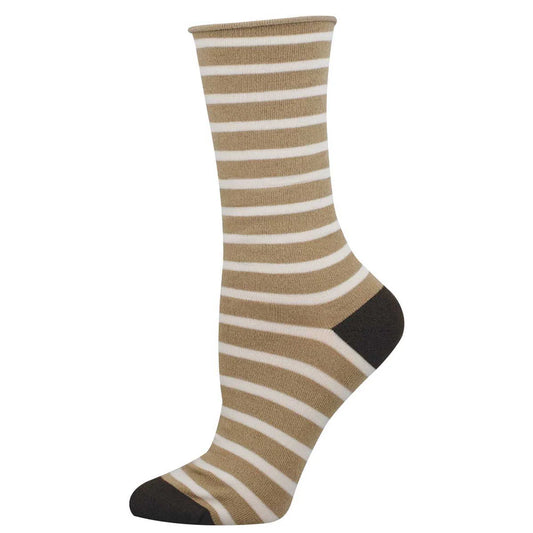 Sock Smith Womens bamboo Crew Socks Hemp Heather