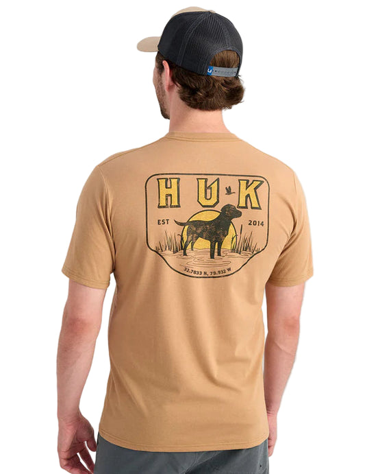 Huk Lab Patch Marl Pocket Tee
