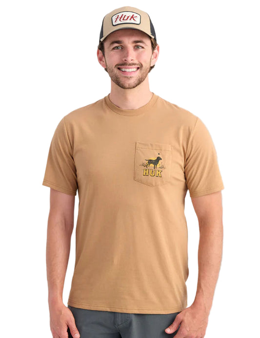 Huk Lab Patch Marl Pocket Tee