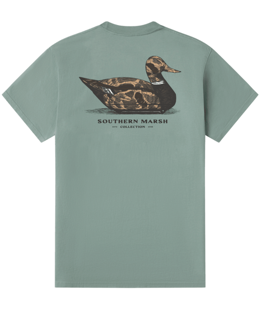 Southern Marsh T-Shirt Vintage Duck Decoy Tee - Camo Burnt Sage