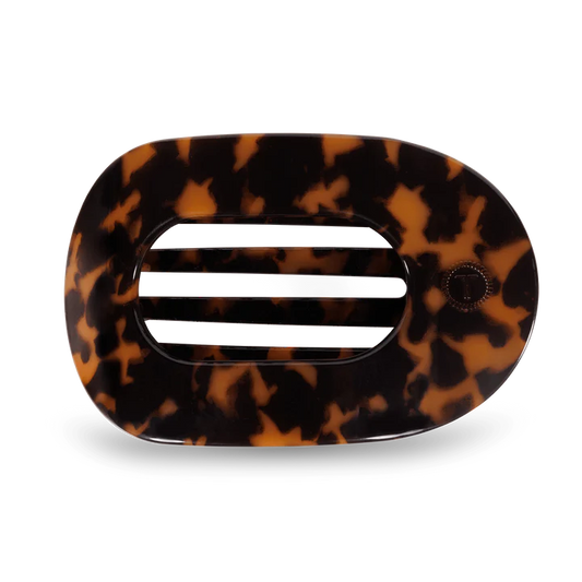 Teleties Tortoise Large Flat Round Clip