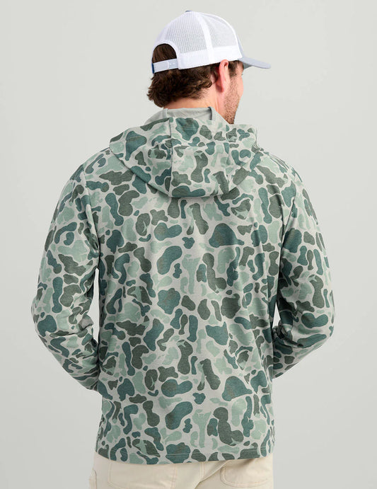 Huk Leeward Lightweight Fleece KC Printed Hoodie Volcanic Ash