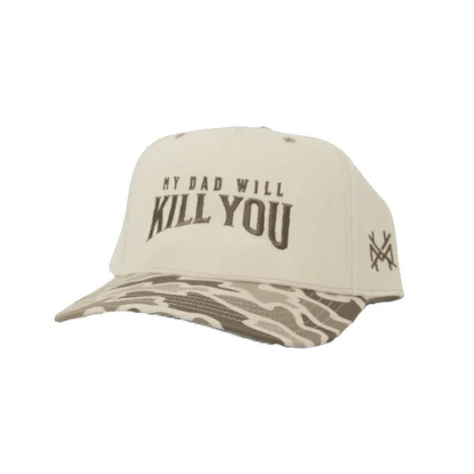 Mad Hatter My Dad Will Kill You Field Camo Hat Mad Hatter
