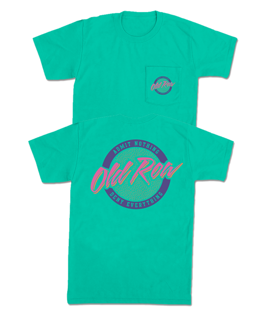 Old Row Outdoors Circle Logo Pocket Tee Island Green Old Row